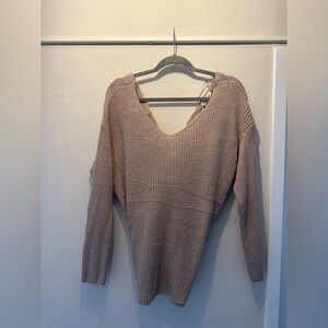 NWT Beige V-Neck Sweater